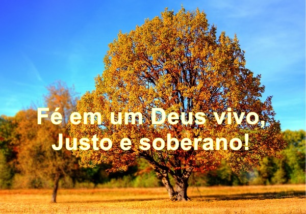 Fé em um Deus vivo, Justo e soberano.!!!!