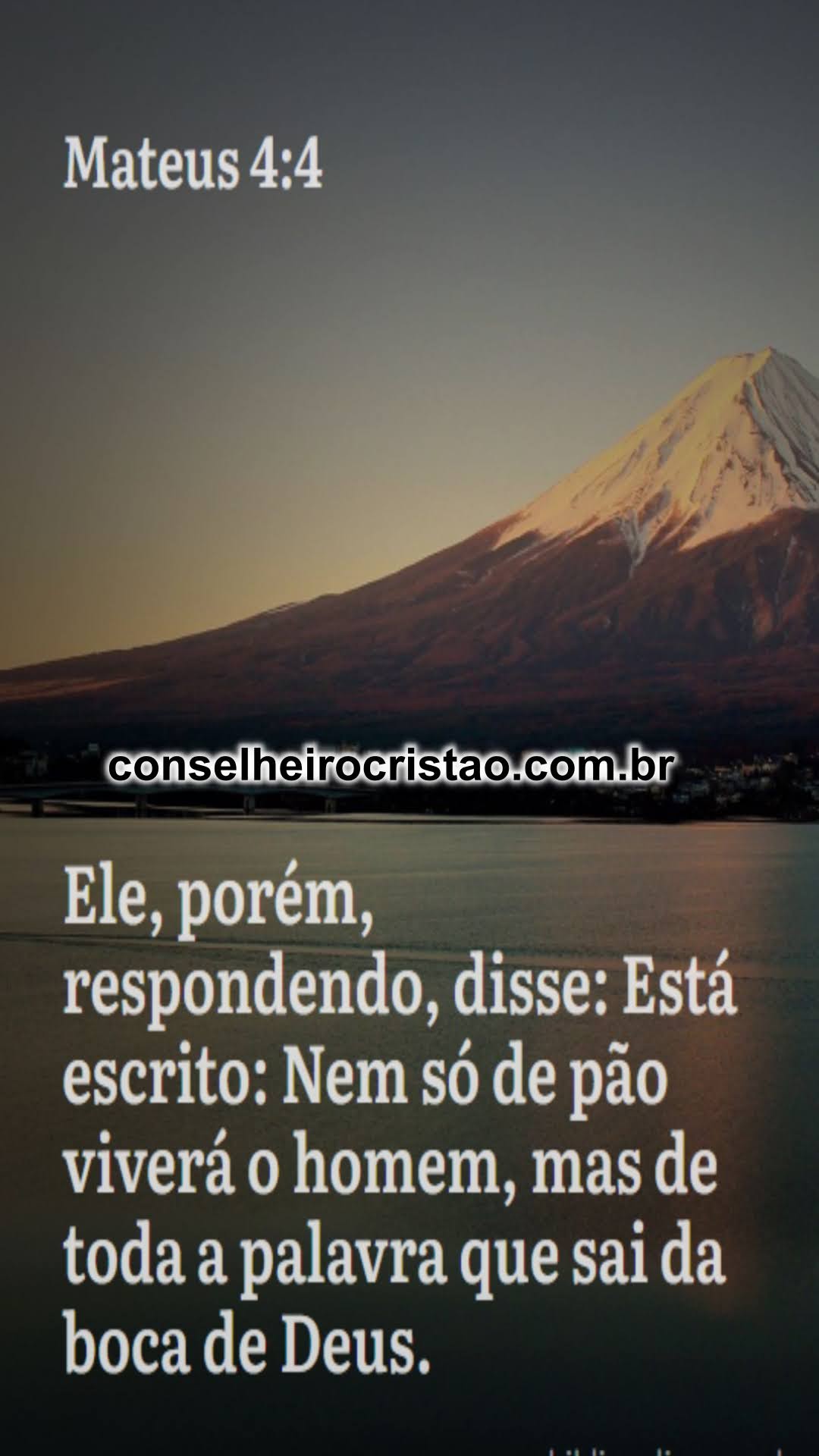 Vencendo as Tentações Pela Fé 
Nem só de pão viverá o homem, mas de toda a Palavra que sai da boca de Deus. 
conselheirocristao.com.br