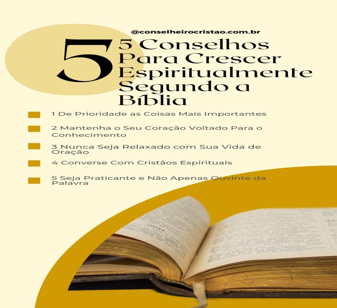 5 Conselhos Para Crescer Espiritualmente Segundo a Bíblia