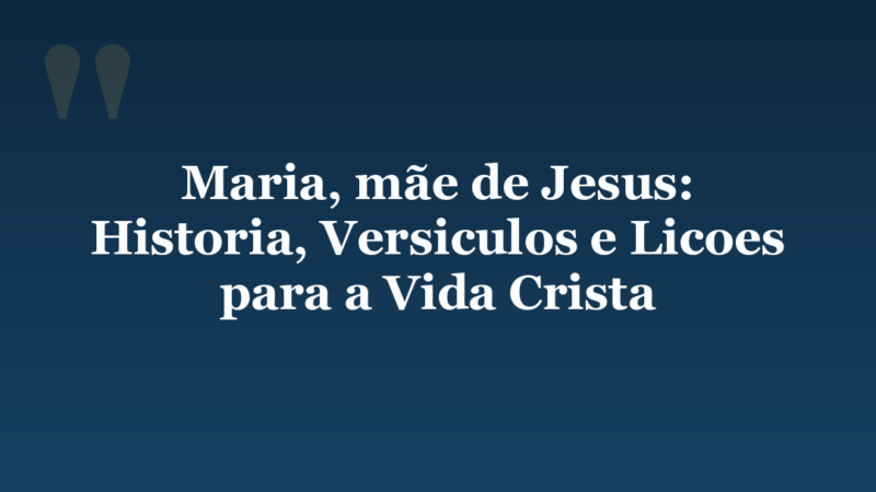 Maria mae de jesus